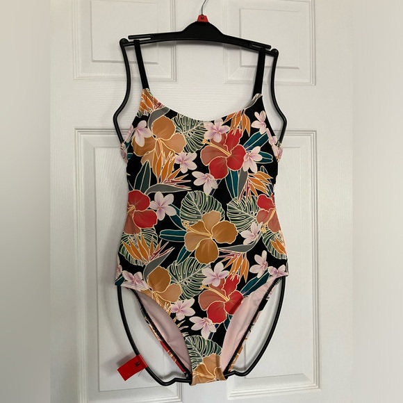 NEW!! Hurley Ladies One-piece Swimsuit, Multi Color SPF 50+ M (8-10) - Picture 5 of 11